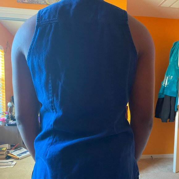 Blue unisex button down. - Picture 5 of 5